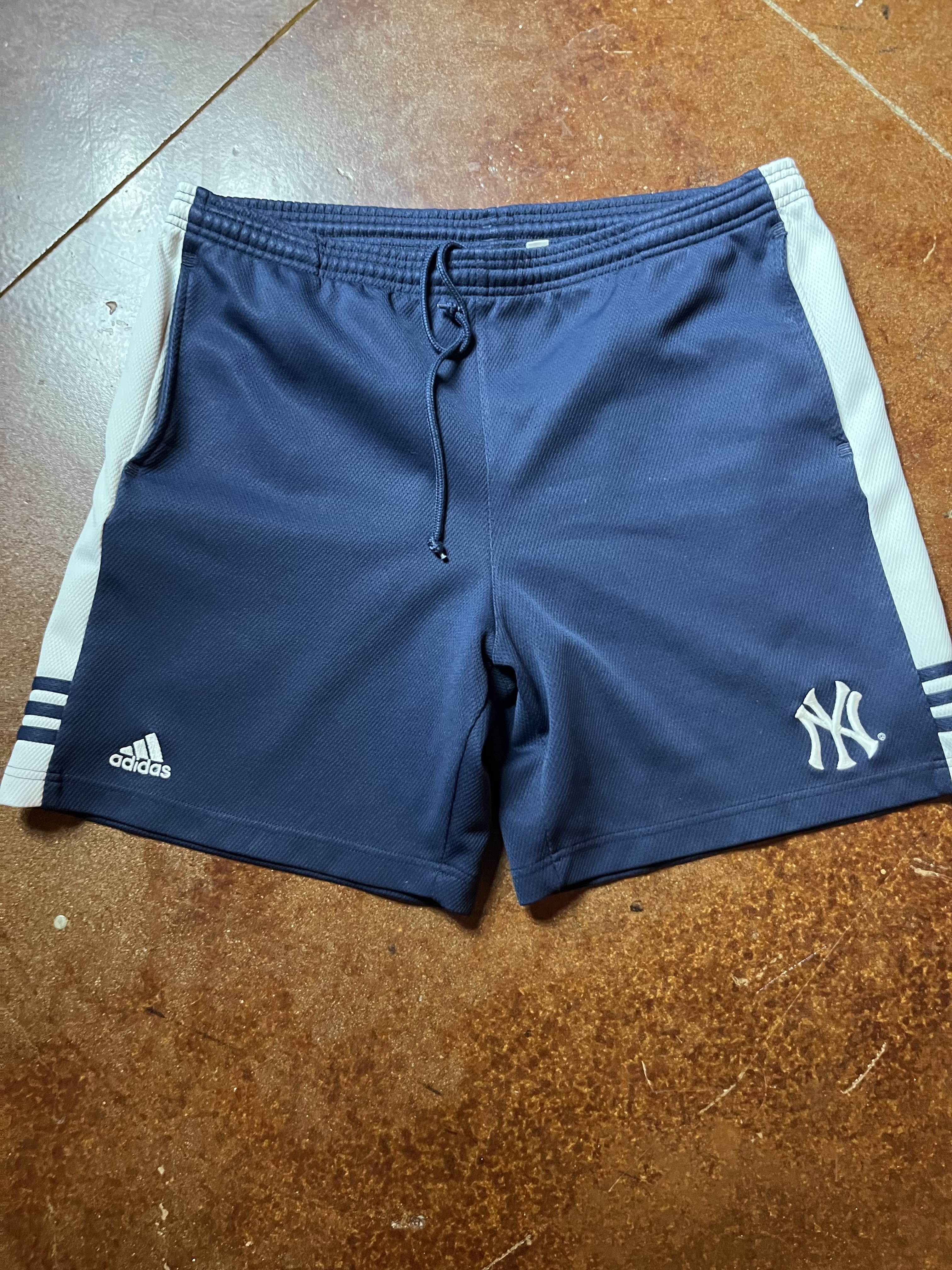 Adidas New York Yankees Navy Blue Athletic Shorts