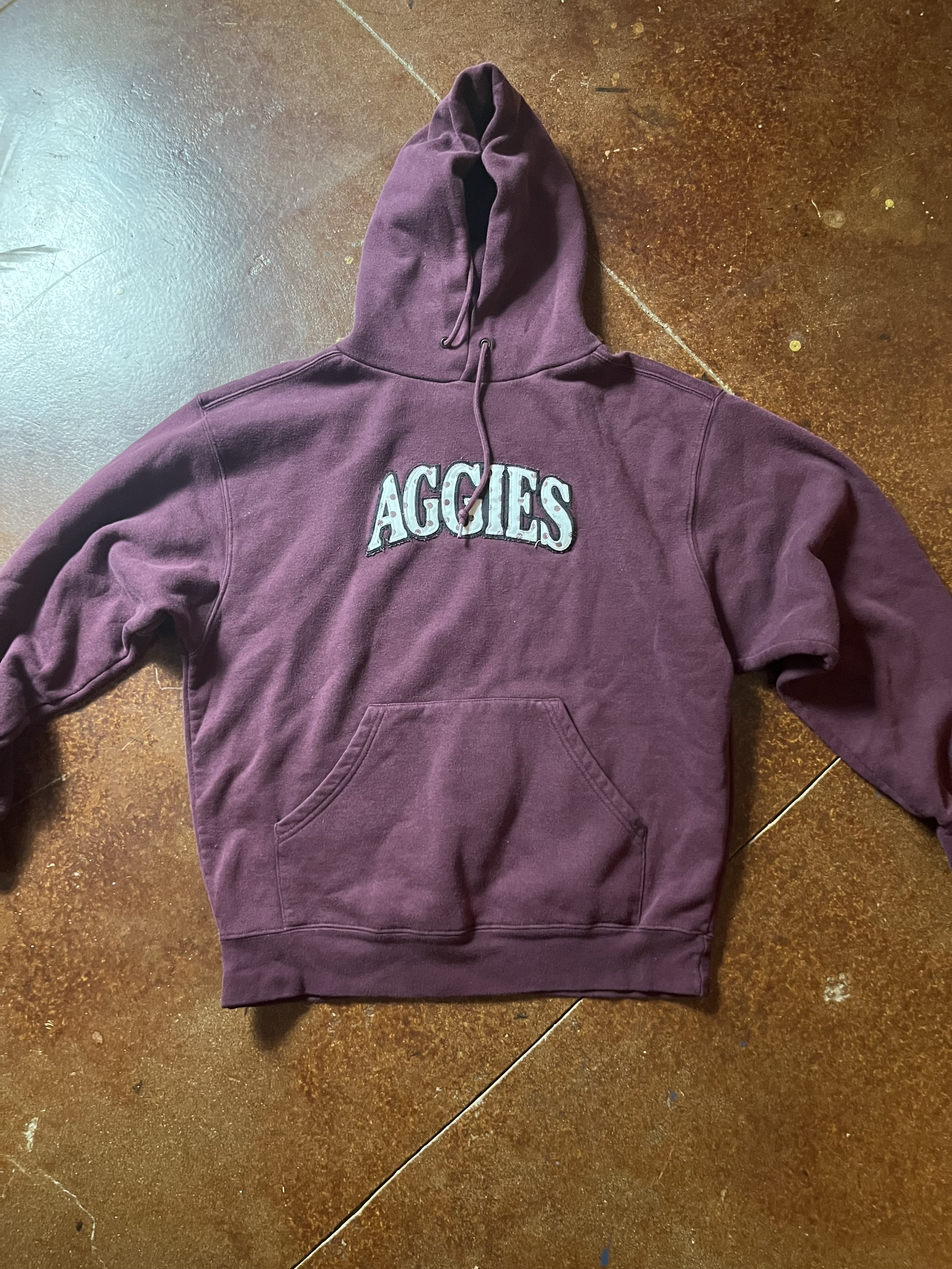 Vintage Maroon Aggies College Hoodie