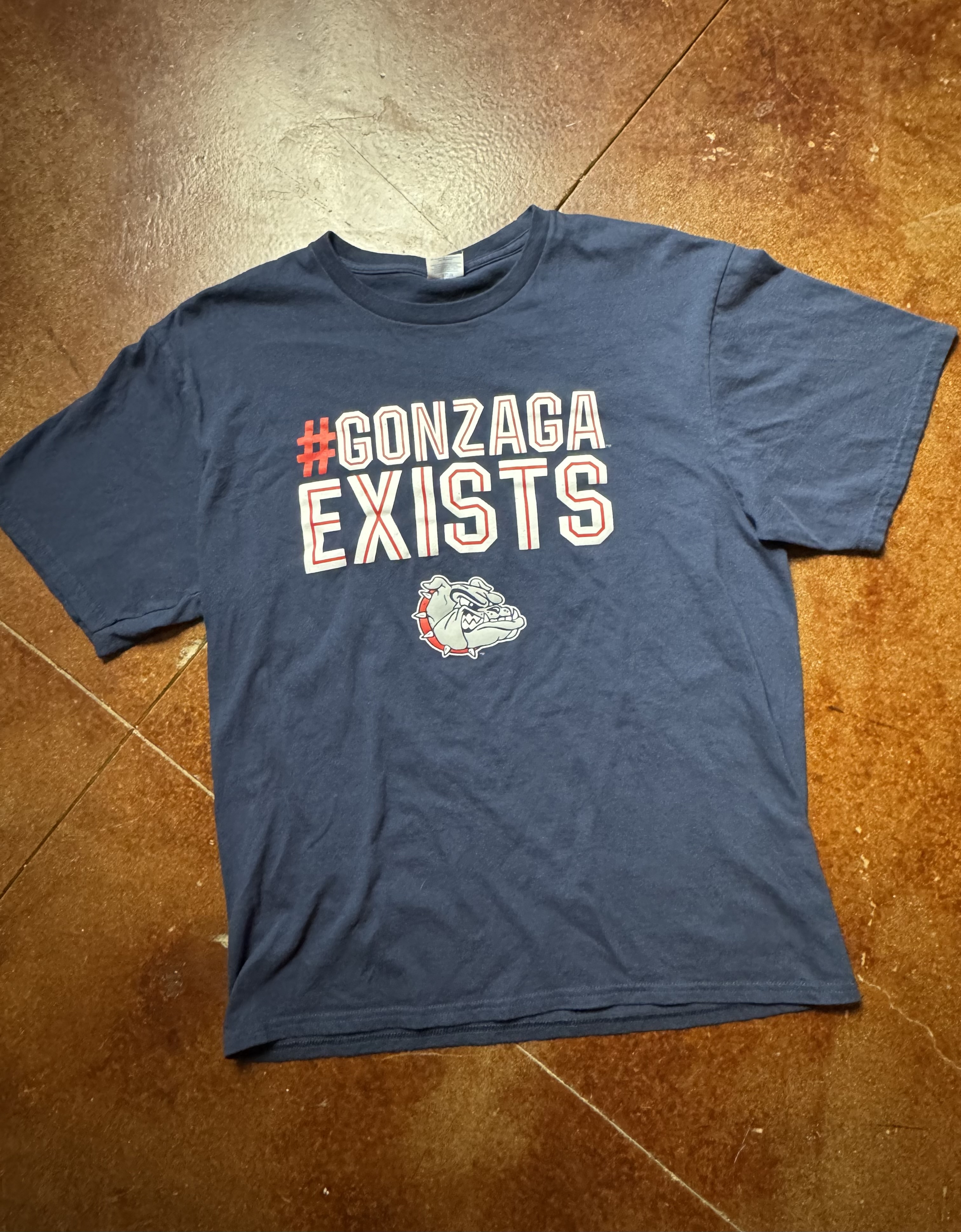 Gonzaga Bulldogs 'Gonzaga Exists' Navy T-Shirt