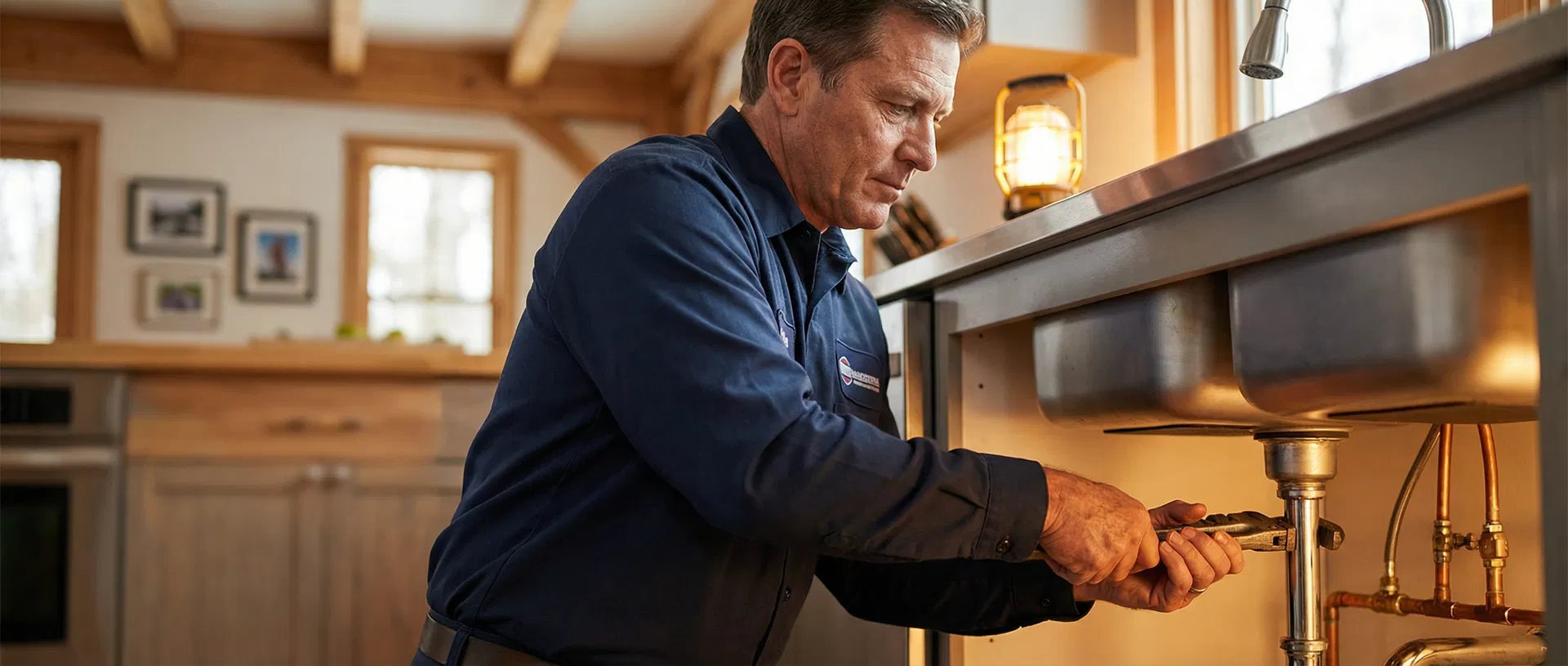 Master Services plumber at work