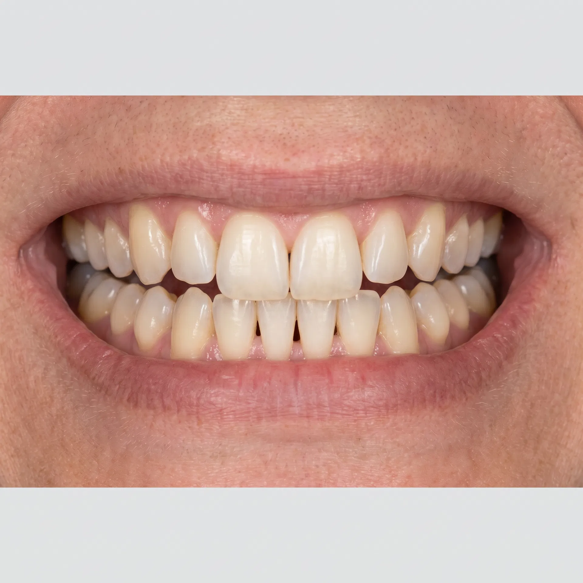 Dentes tortos e desalinhados antes do tratamento ortodôntico com aparelho dentário em Peruíbe-SP