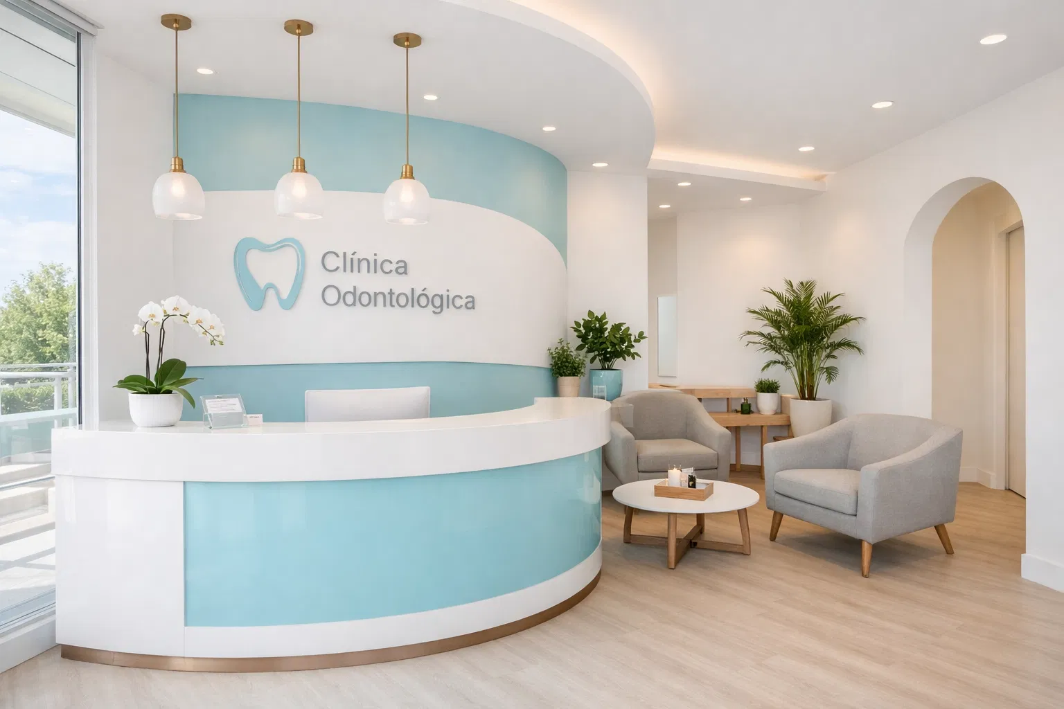 Interior da clínica odontológica Peruíbe