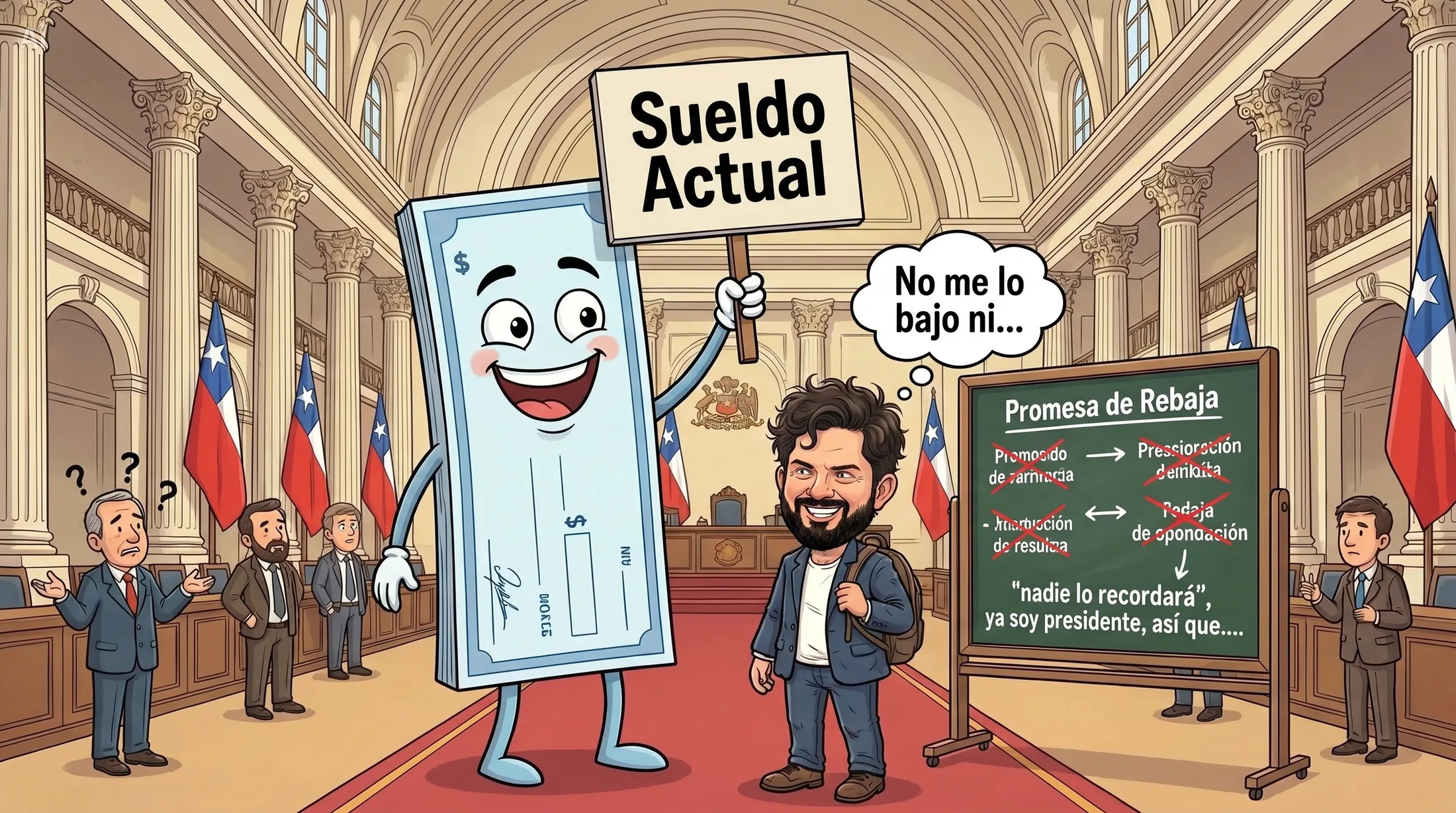 Promesa de campaña: Rebaja del sueldo del Presidente y ministros — Gabriel Boric