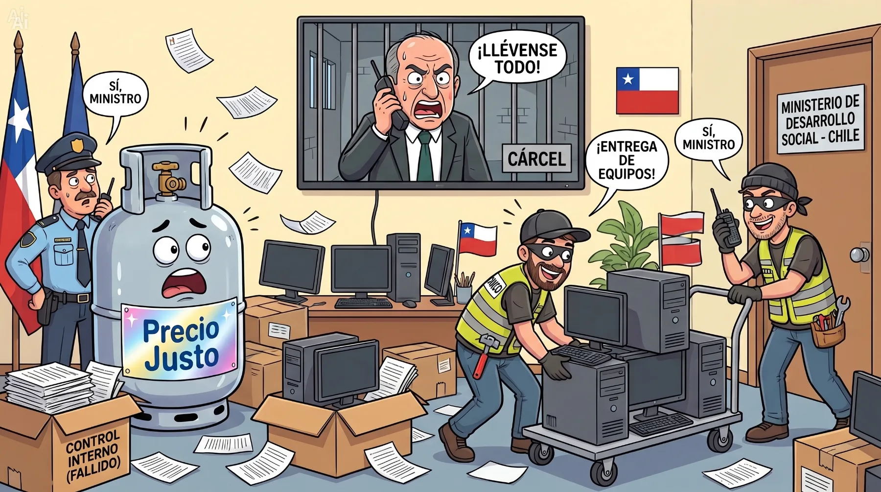 Robo de computadores en el Ministerio de Desarrollo Social: fallas de control interno permitieron el ingreso de una banda delictual