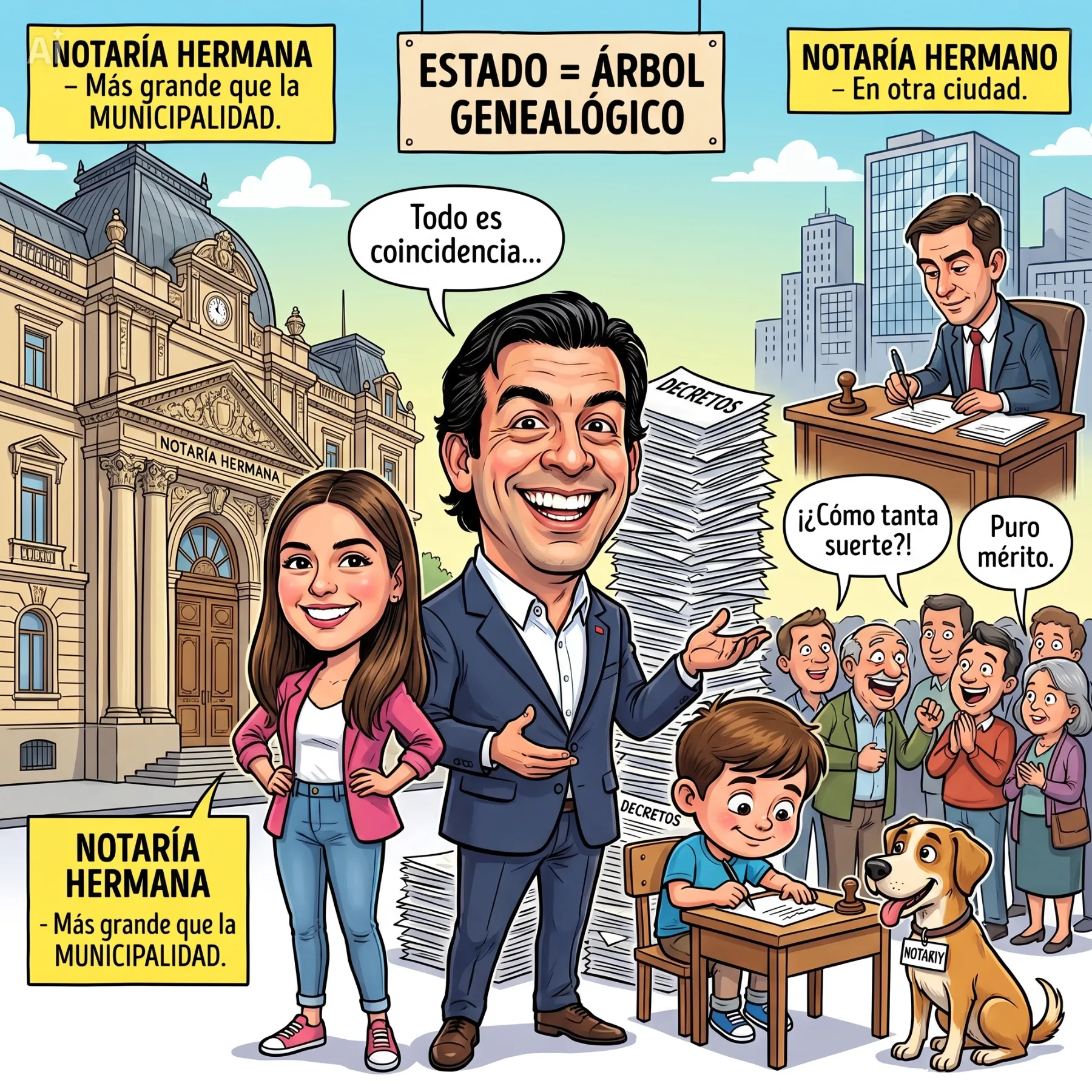Hermana y familiares del diputado Raúl Leiva amplían red de notarías y cargos ligados al Estado, generando acusaciones de nepotismo