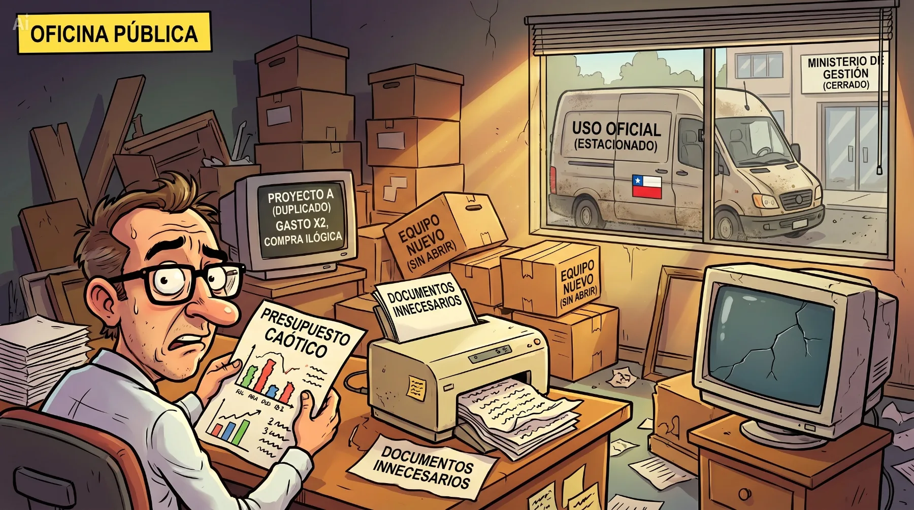 Imagen del concepto: Uso ineficiente de recursos públicos