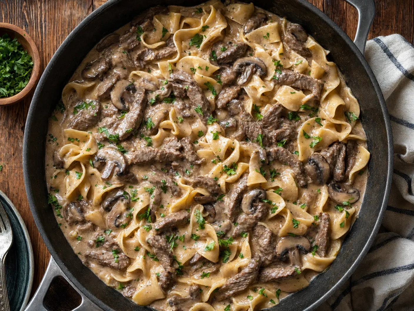 Beef Stroganoff Skillet
