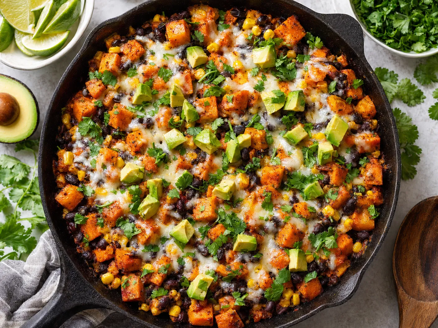 Black Bean and Sweet Potato Skillet