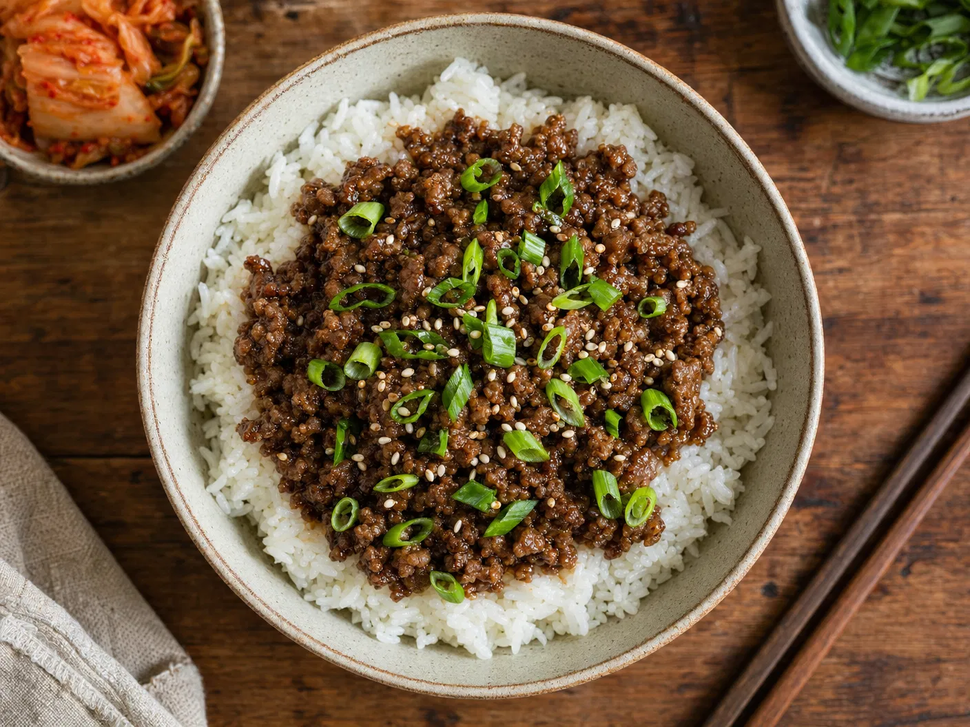 Korean Ground Beef and Rice