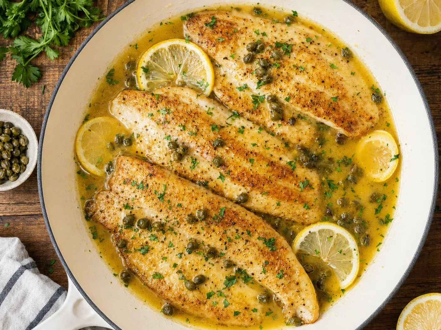 Lemon Caper Tilapia