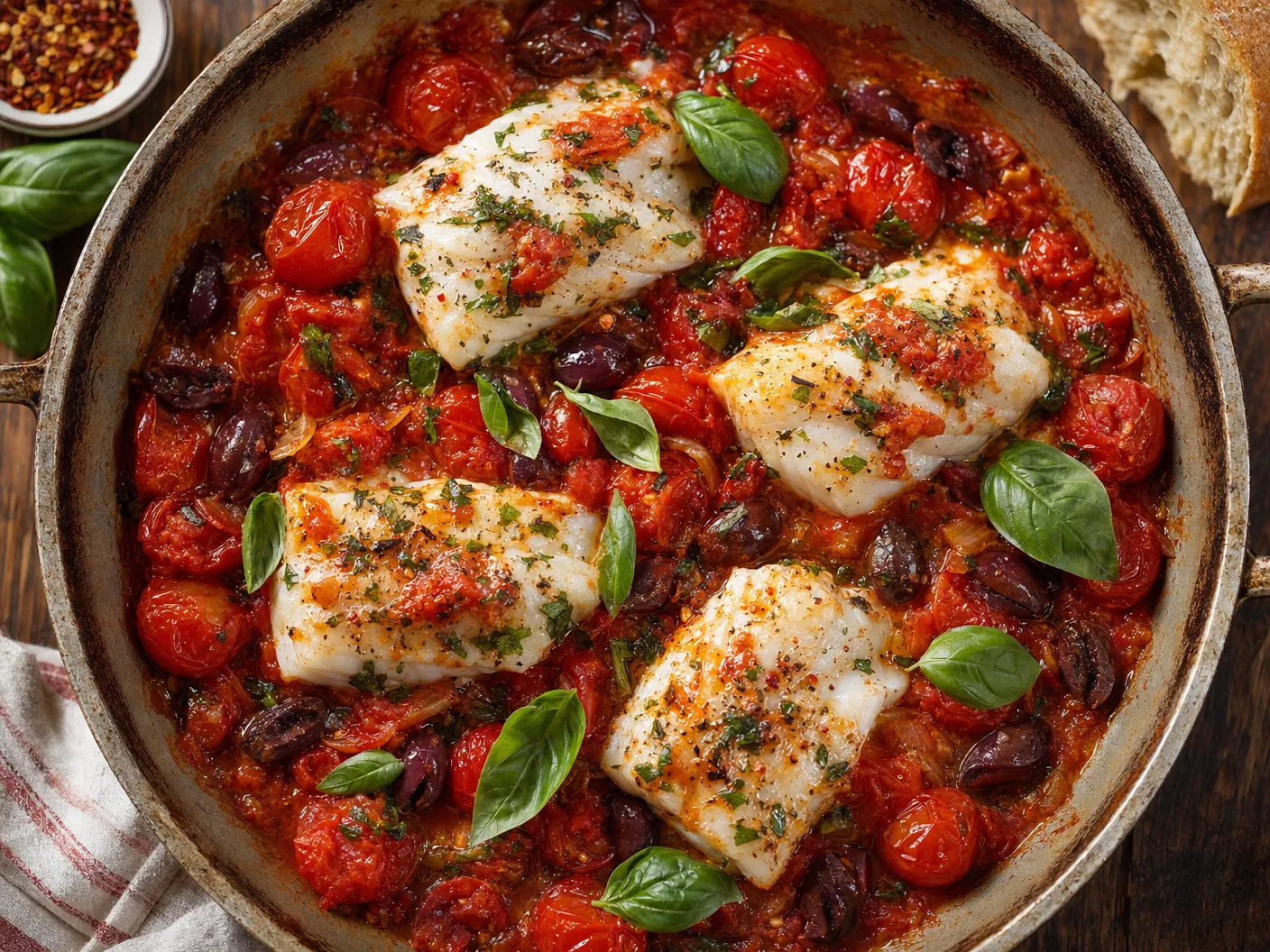 Mediterranean Cod and Tomatoes