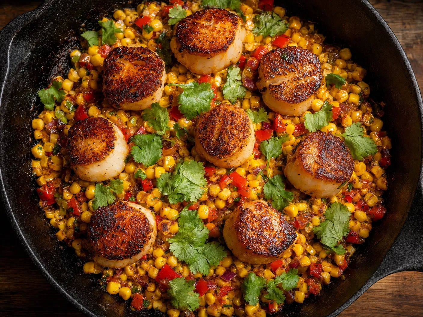 Pan-Seared Scallops with Corn Relish