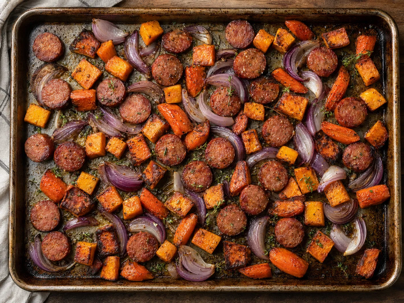 Sheet Pan Sausage and Root Veggies