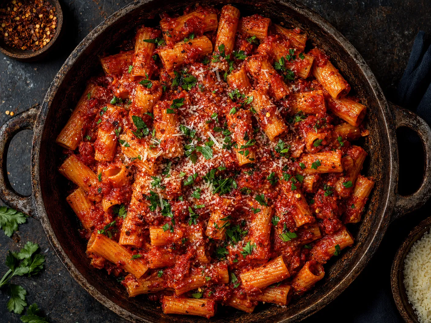 Spicy Arrabbiata Skillet