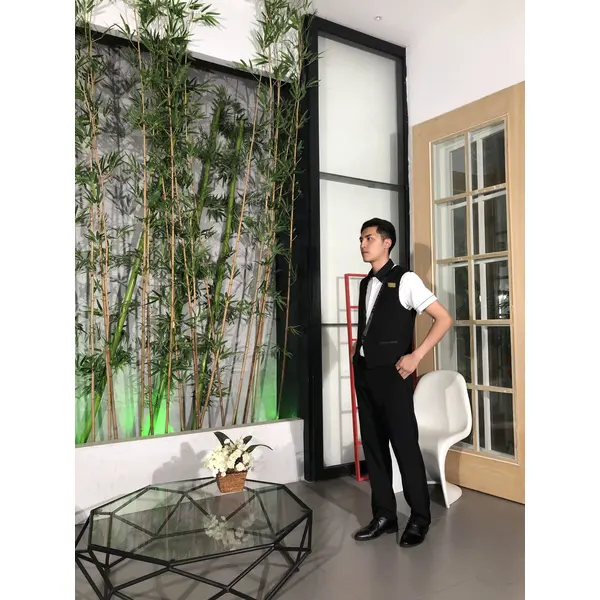 bd-mo-108 在線下單接待制服模特展示設計短袖制服西裝接待制服供應商|制服展示圖