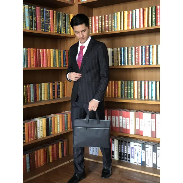 bd-mo-062 在線下單定制黑色男士西服,定制條紋單排扣男士西服,現場示範男士西服,男士西服製衣廠|制服展示圖
