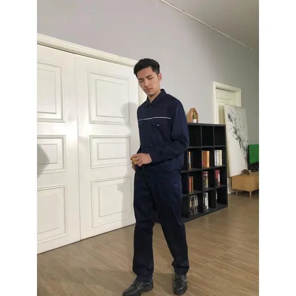 bd-mo-49 在線訂購酒店維修制服,真人試穿海軍藍翻領,工裝製服,酒店維修制服供應商|制服展示圖