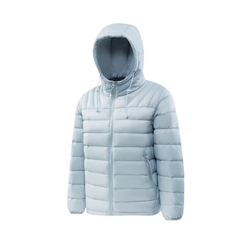 淡藍色連帽羽絨服訂造樣本
