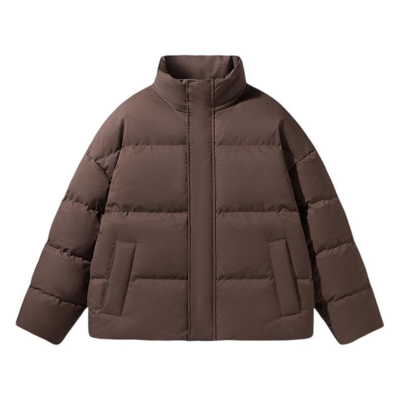 深棕色立領羽絨服訂造樣辦