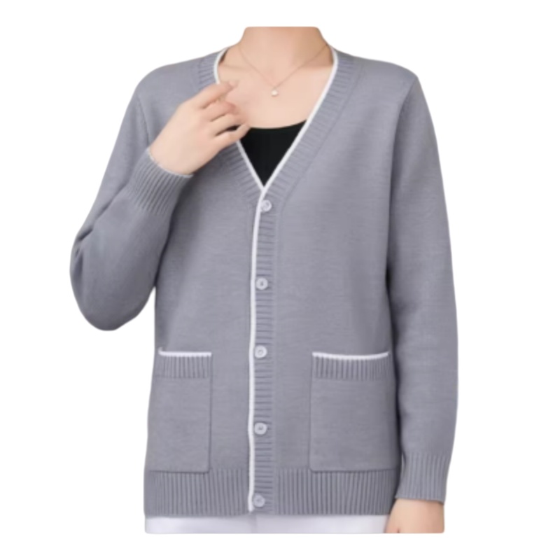 香港診所牙醫護士制服訂造：V領針織開衫，舒適耐穿，專業醫護之選