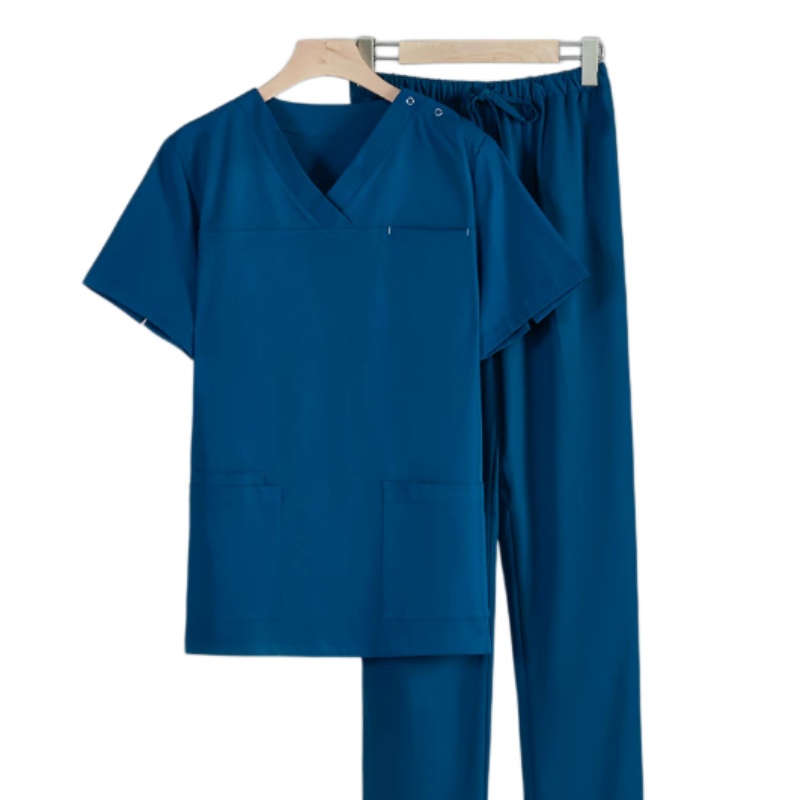 高彈透氣V領洗手服套裝 診所牙醫體檢中心專業制服