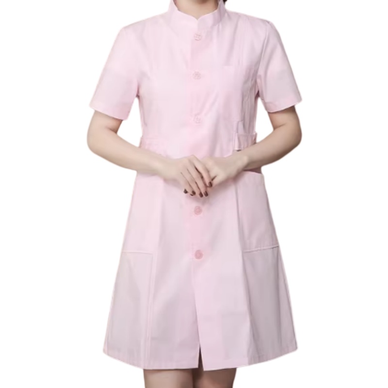 透氣舒適粉色護士袍/美容院制服，專業訂造彰顯品牌形象