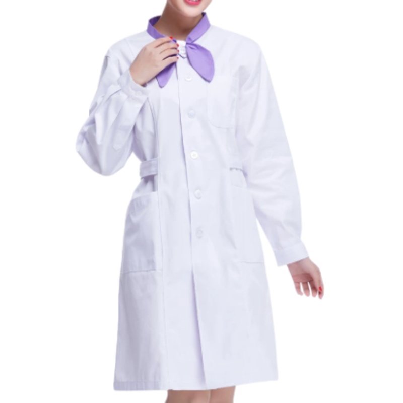 專業醫護白袍：透氣耐磨長袖實驗服，診所牙醫體檢中心專用