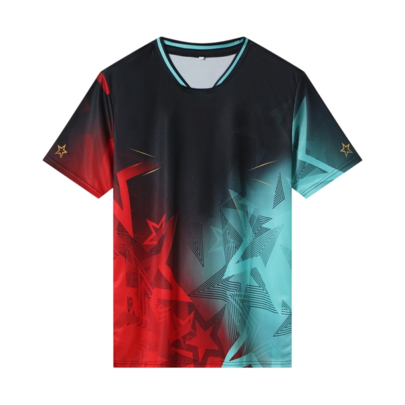紅藍漸變星空排球服訂造樣辦圖