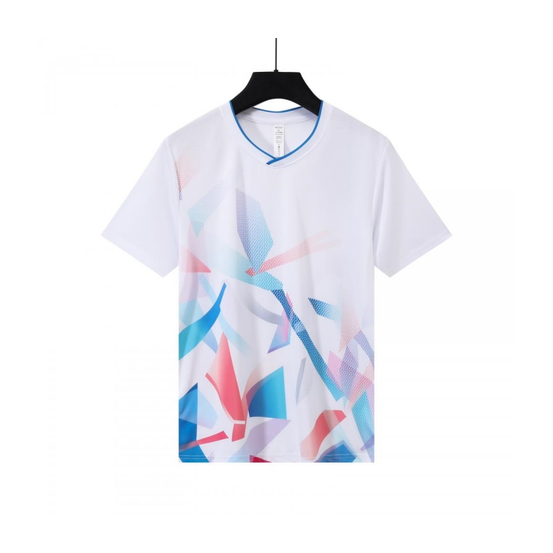 幾何印花透氣乒乓球羽毛球服訂造款式