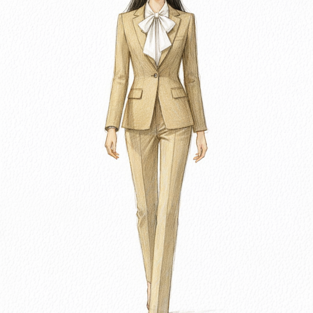 設計女裝格紋西裝套裝 | 專業定制 | 女裝制服 | 職業裝 | 企業制服 | 制服設計 | 插畫西裝設計 2