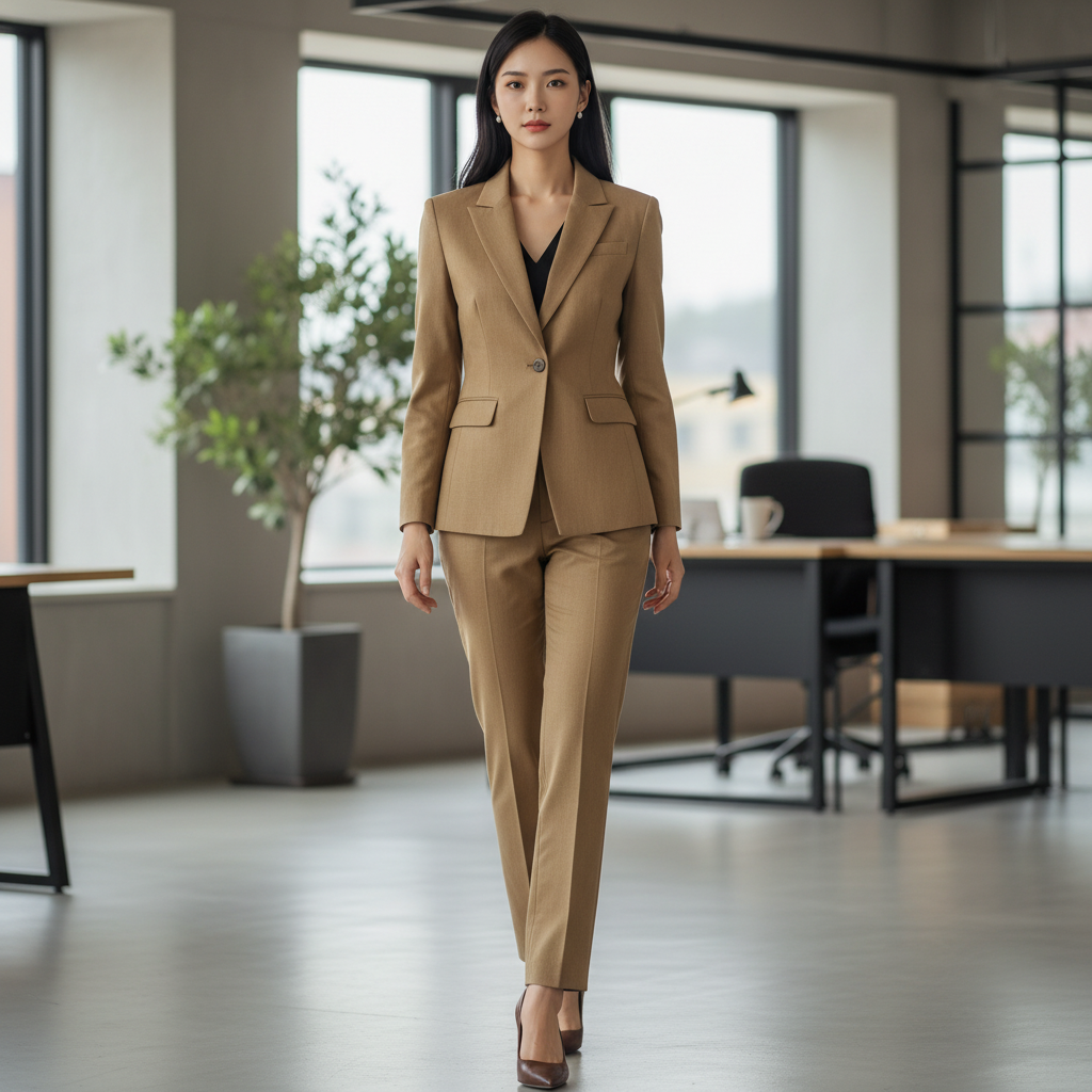 專業商務卡其色西裝套裝 | 輕盈透氣 | 展現企業專業形象 1
