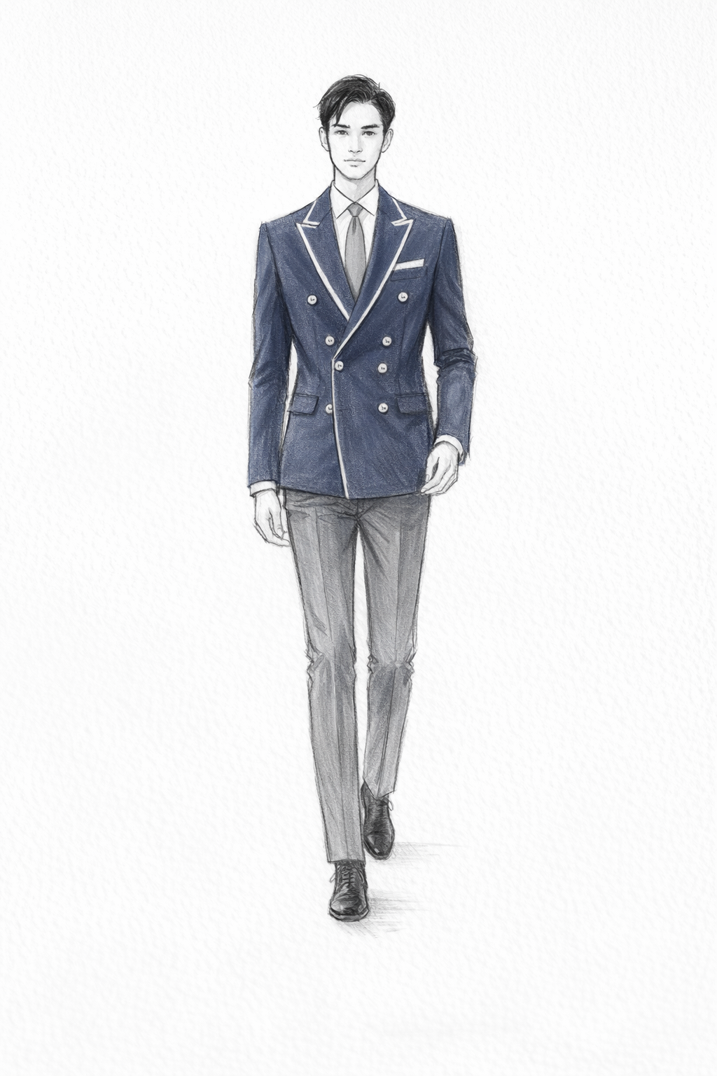 訂製男裝商務學院風西裝 | 雙排扣西裝套裝 | 精選透氣面料 | 展現專業與時尚 2