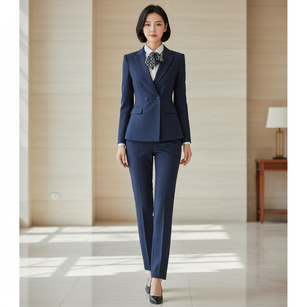 免費設計女西裝套裝 | 職業裝訂做 | 專業商務套裝設計 | 女裝雙排釦西裝設計 2