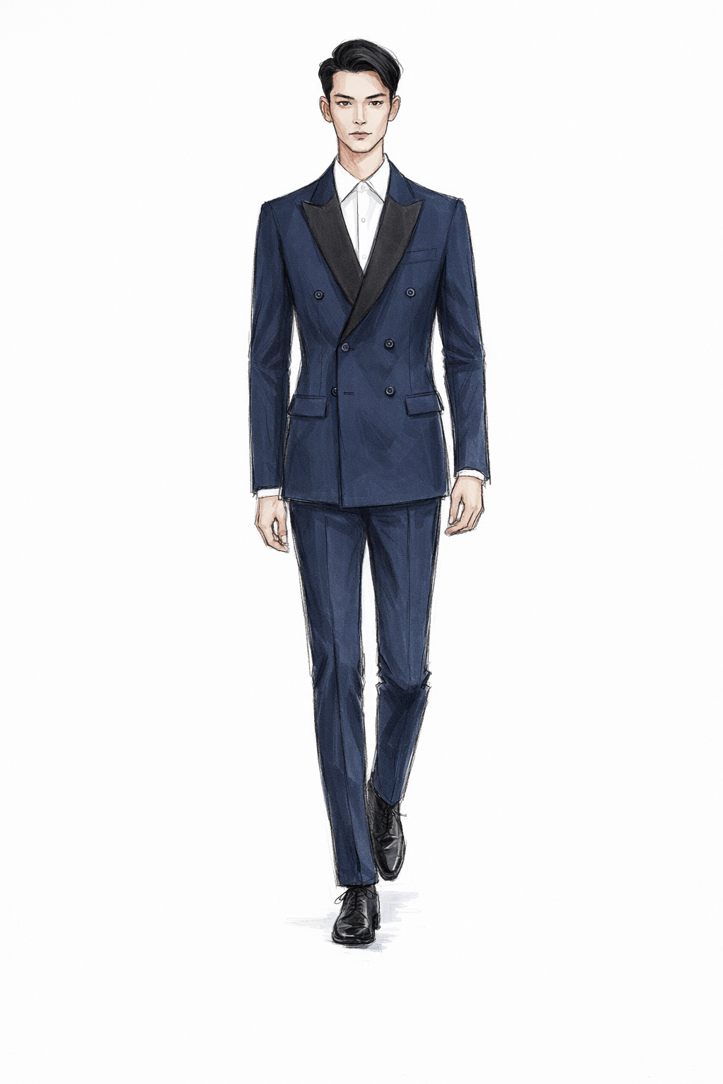 訂製深藍色雙排扣西裝 | 展現專業與時尚 | 香港制服訂造 | 商務男西裝 | 企業西裝 2