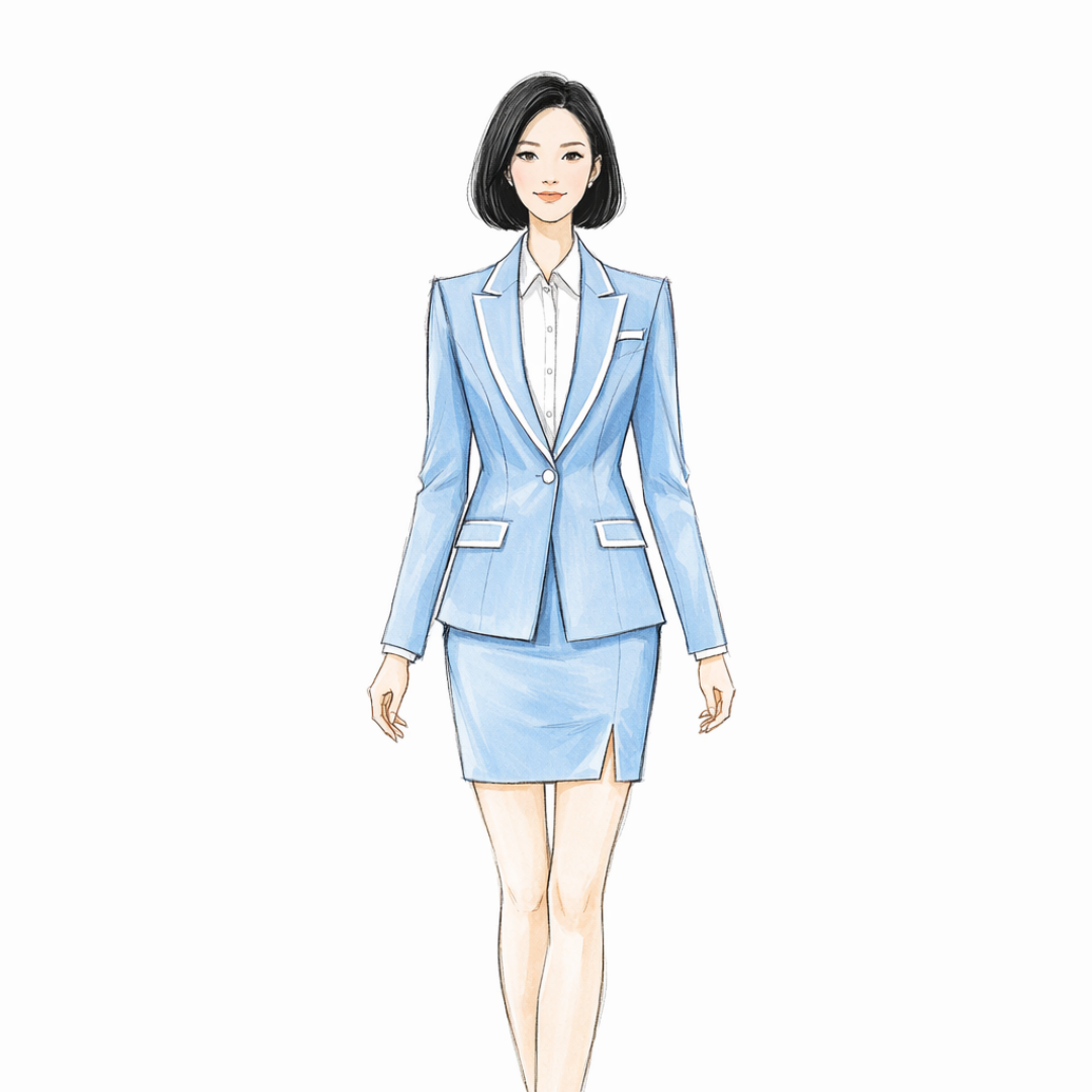 設計時尚優雅淺藍商務西裝套裝 | 香港訂造西裝 | 專業修身剪裁 | 展現自信職場魅力 2