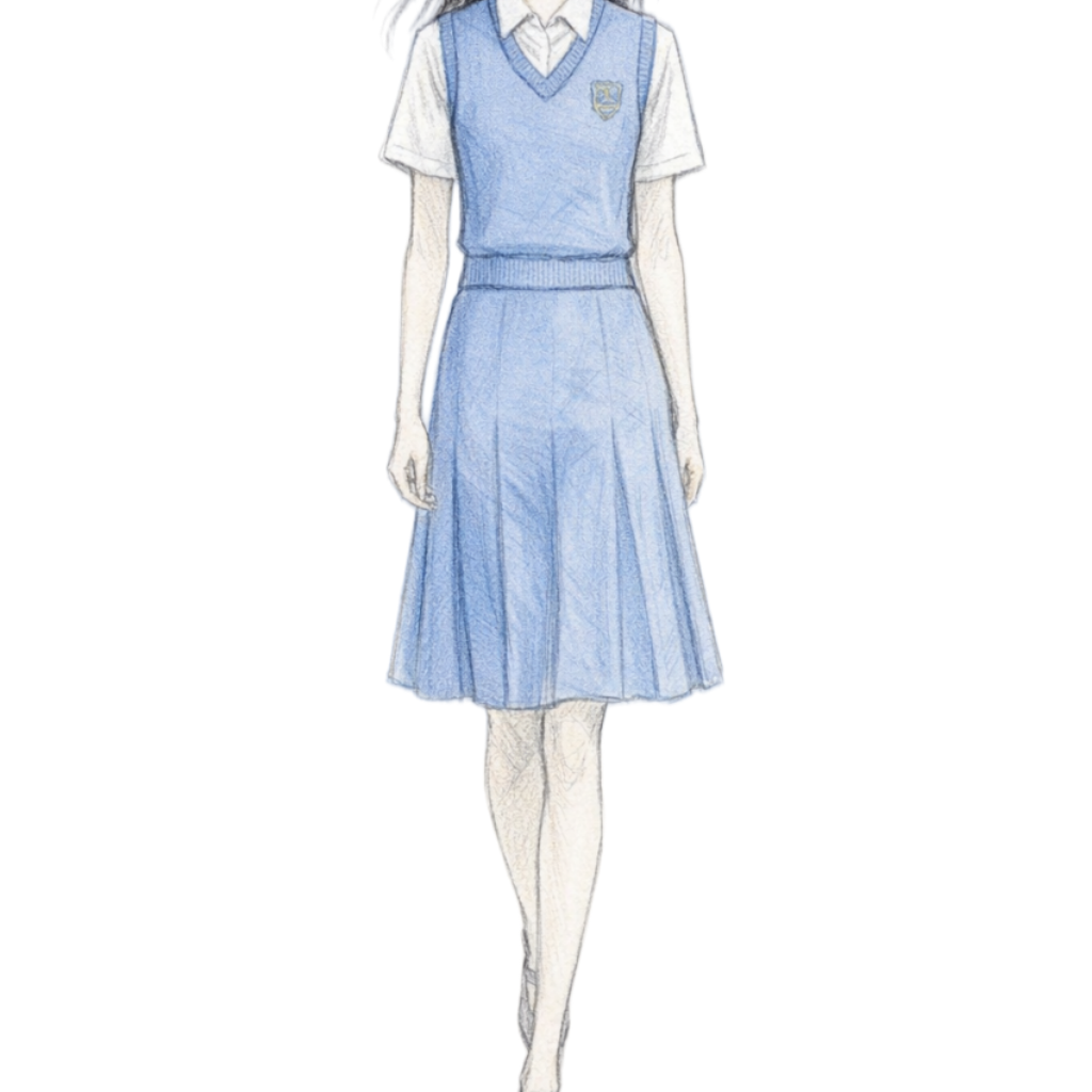 設計時尚女裝校服套裝 | 清爽學院風針織背心裙套裝 | 透氣抗皺 | 展現青春活力 | 香港校服訂造首選 2