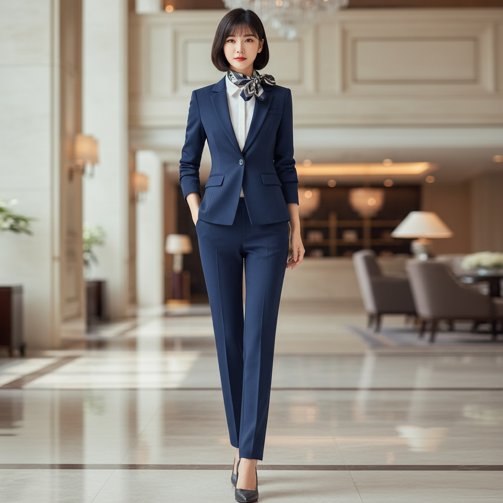 專業商務套裝訂造 | 免費制服設計 | 設計辦公室西裝 | 訂製藍色女西裝套裝 | 員工制服訂製 2