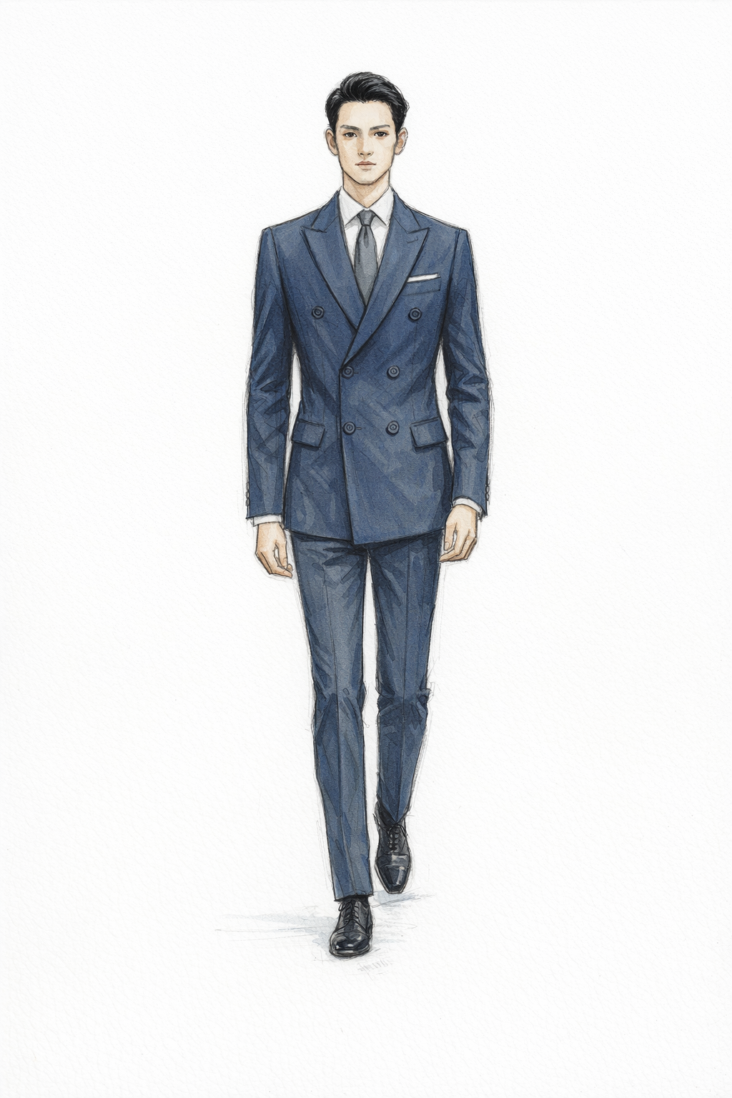 設計商務男裝西裝套裝 | 香港高級海軍藍雙排扣西裝訂造 | 展現專業自信與非凡品味 2