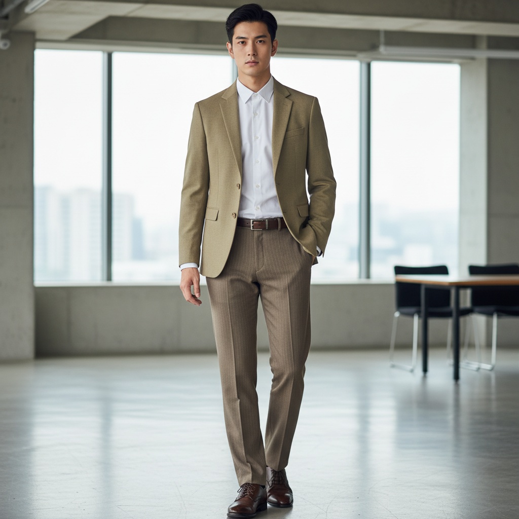 商務休閒米色西裝套裝 | 輕盈透氣 | 展現專業時尚品味 | 商務西裝 | 企業制服 1