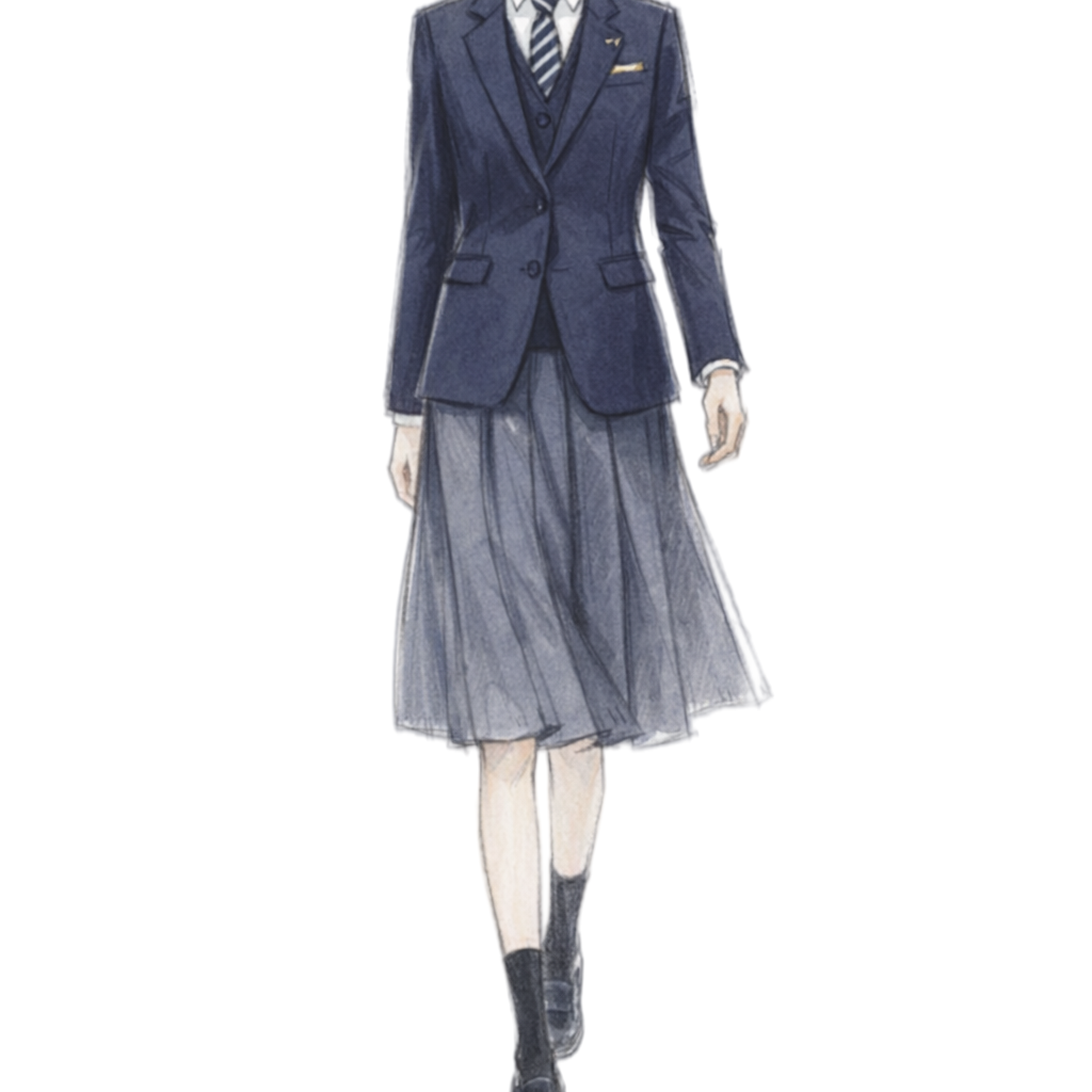 設計女裝優雅學院風 | 精選耐磨混紡校服套裝 | 香港制服訂造首選 2