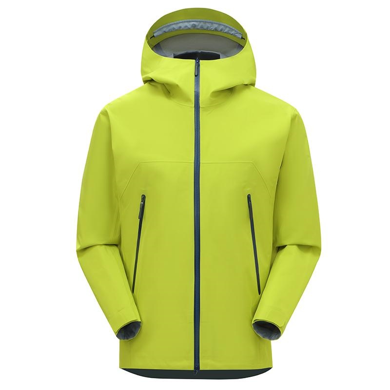 專業訂造螢光綠輕量硬殼防風潑水褸，戶外運動機能制服首選
