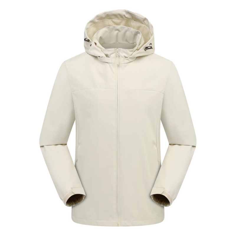 香港輕盈防風連帽風褸訂造：米白百搭，戶外運動企業制服首選