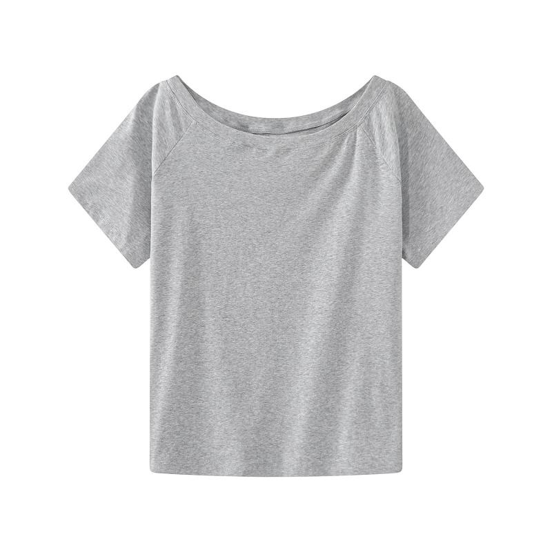 透氣舒適棉質一字領T恤：香港制服訂造，展現時尚與專業 - iGift 香港女士服裝