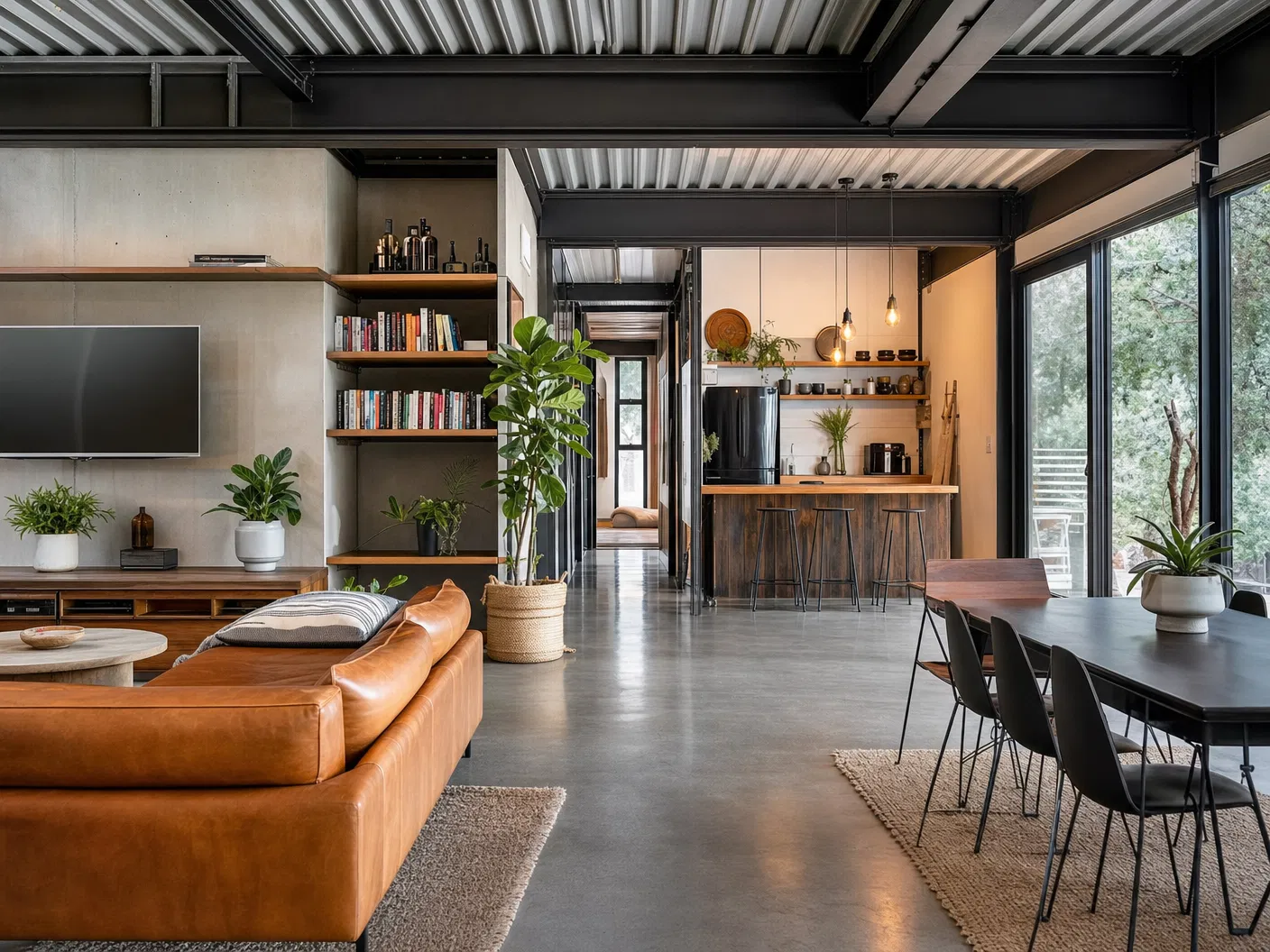 Open-Plan Container Interior