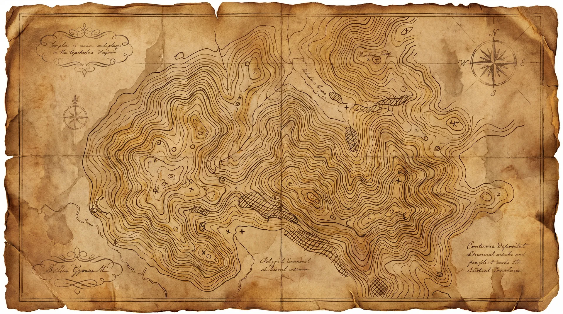 Vintage topographic survey map