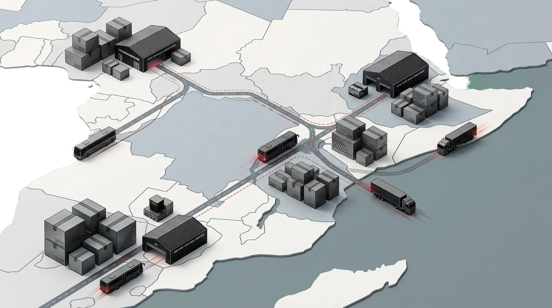 Regional supply network illustration