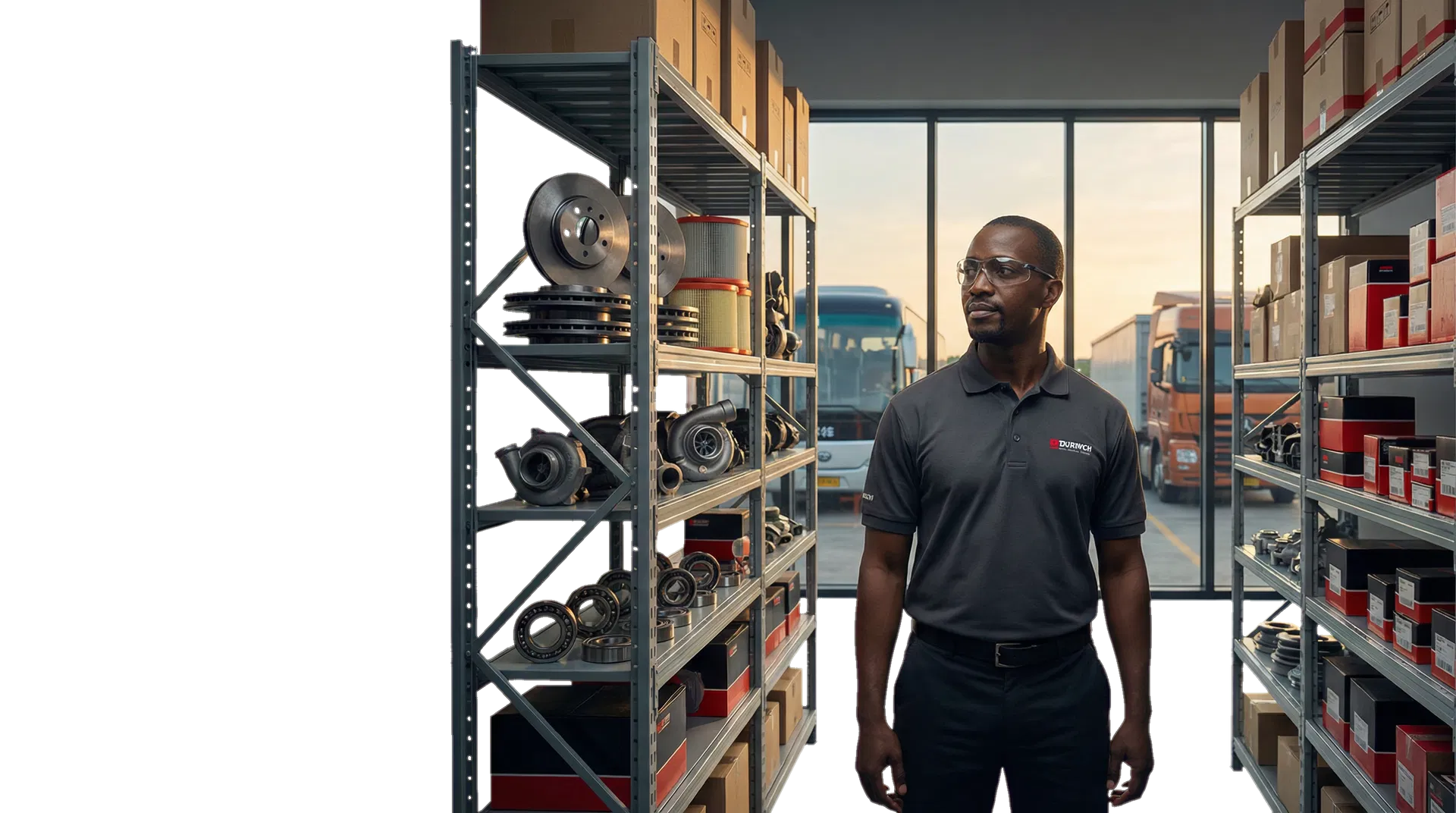 Premium automotive parts showroom and warehouse