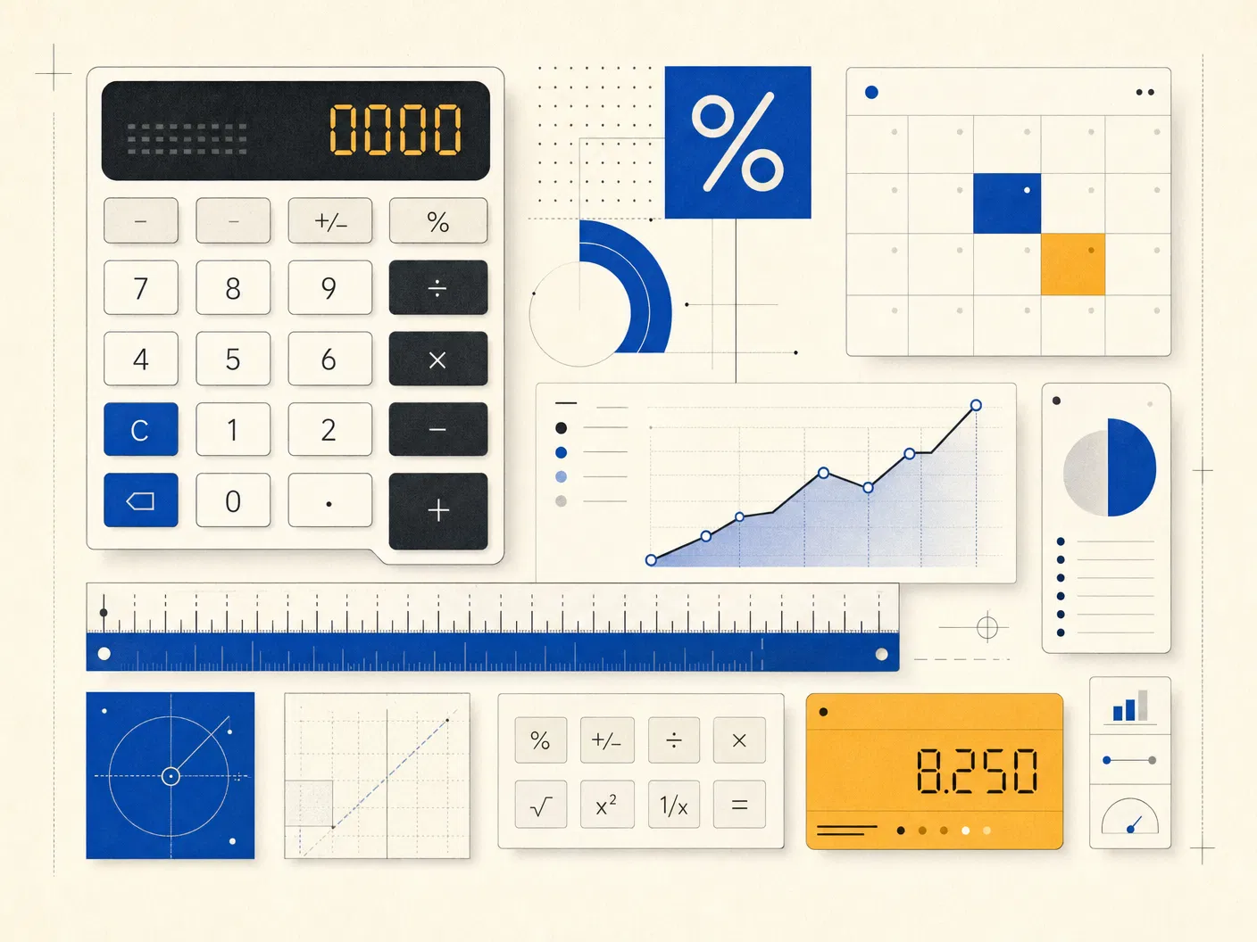 Calculator tools visual