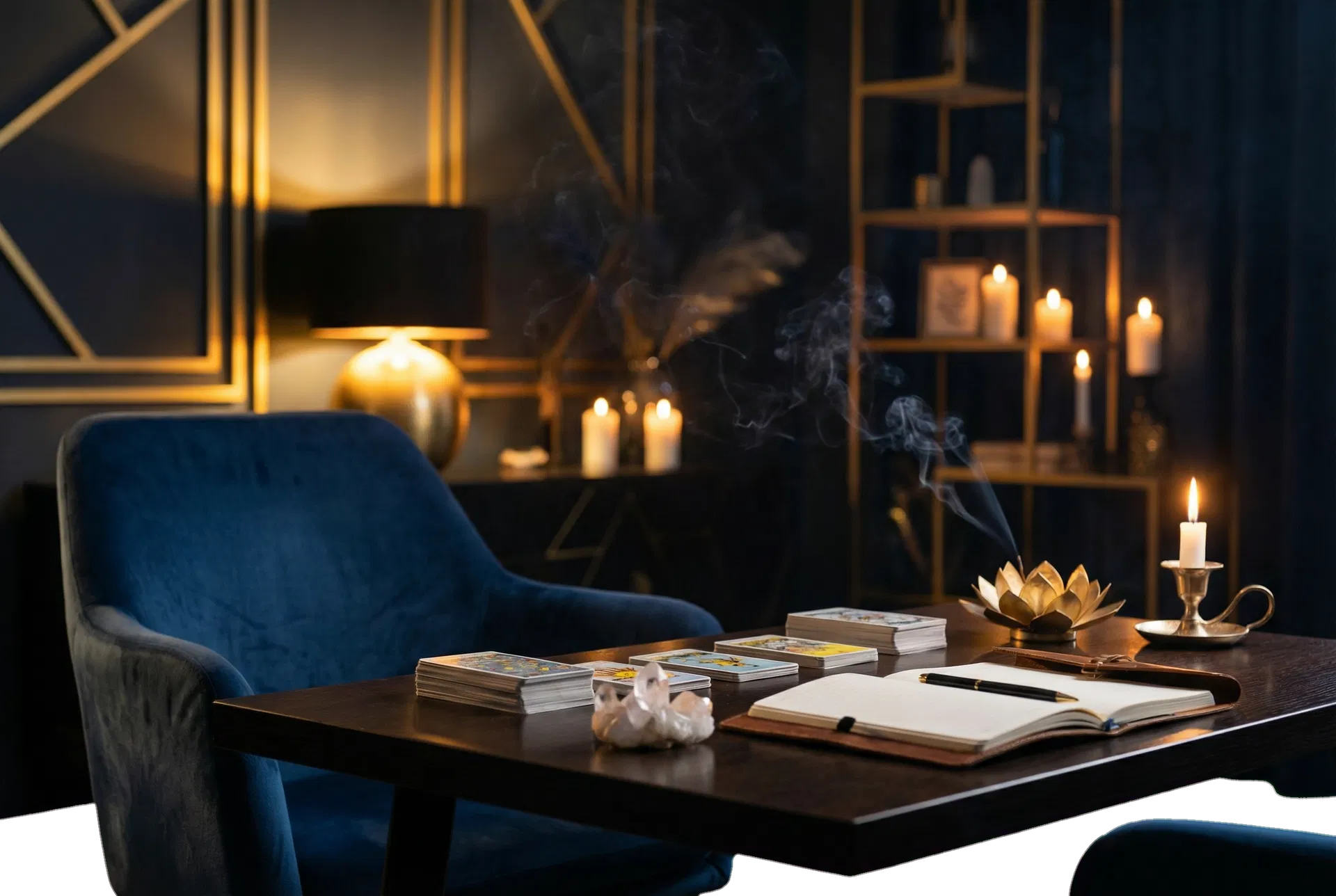 落ち着いた鑑定空間