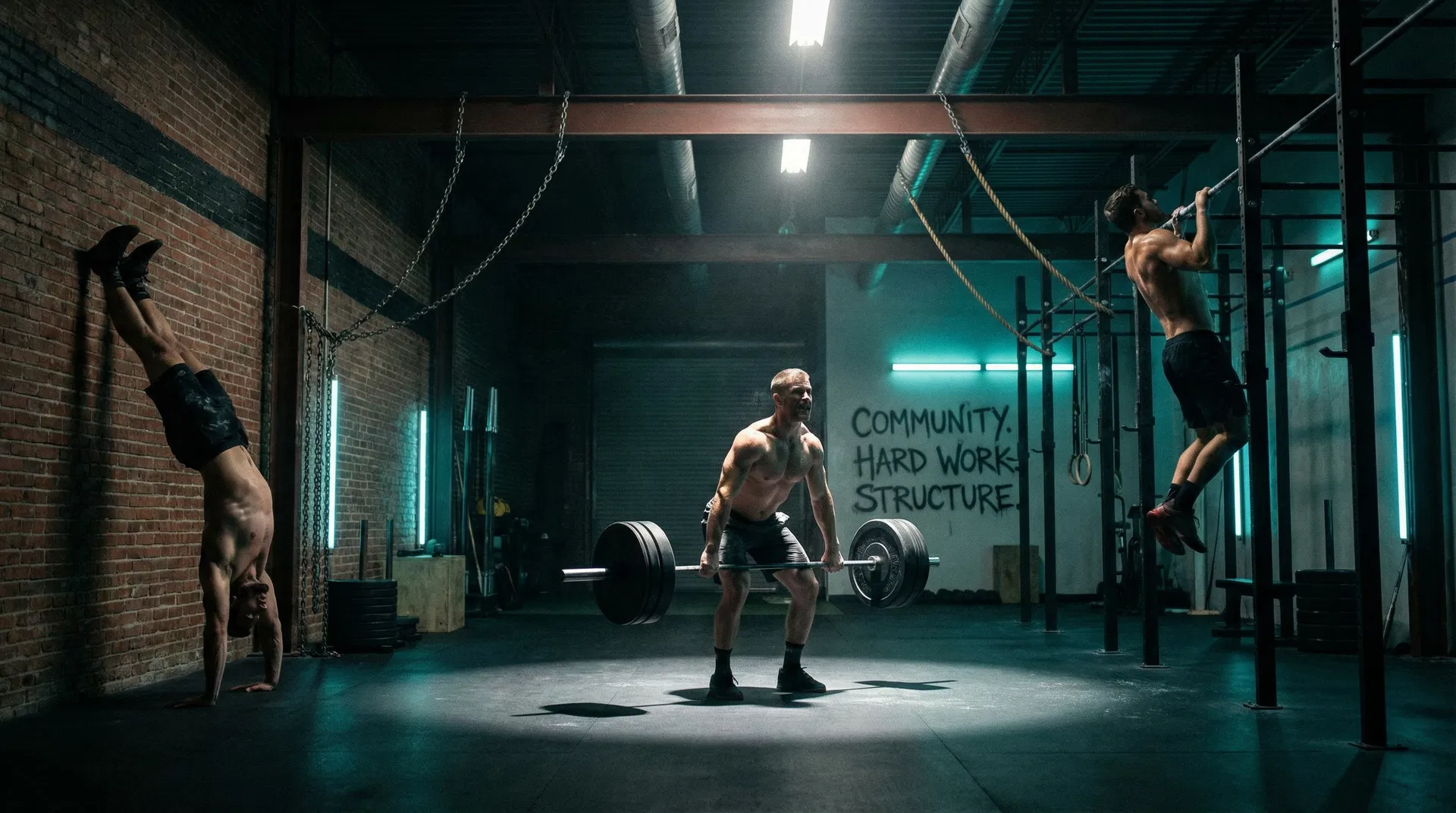 Athletes training together in Team Unbroken